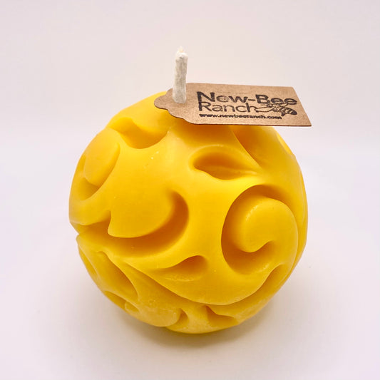 All-Beeswax Lg Globe Candle