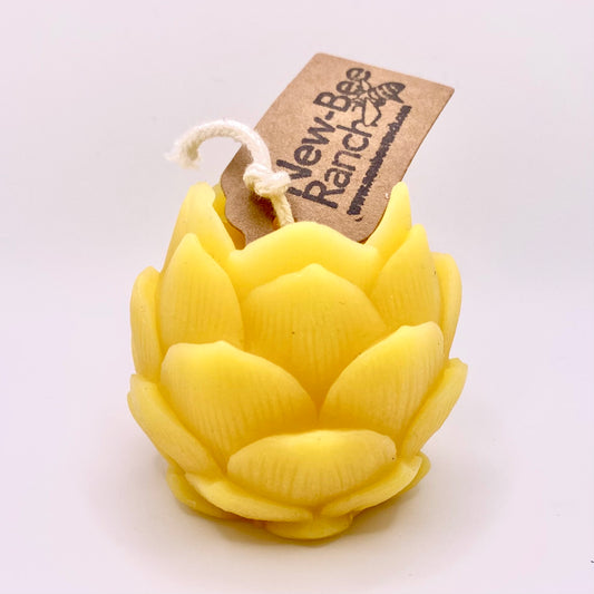 All-Beeswax Lotus Candle