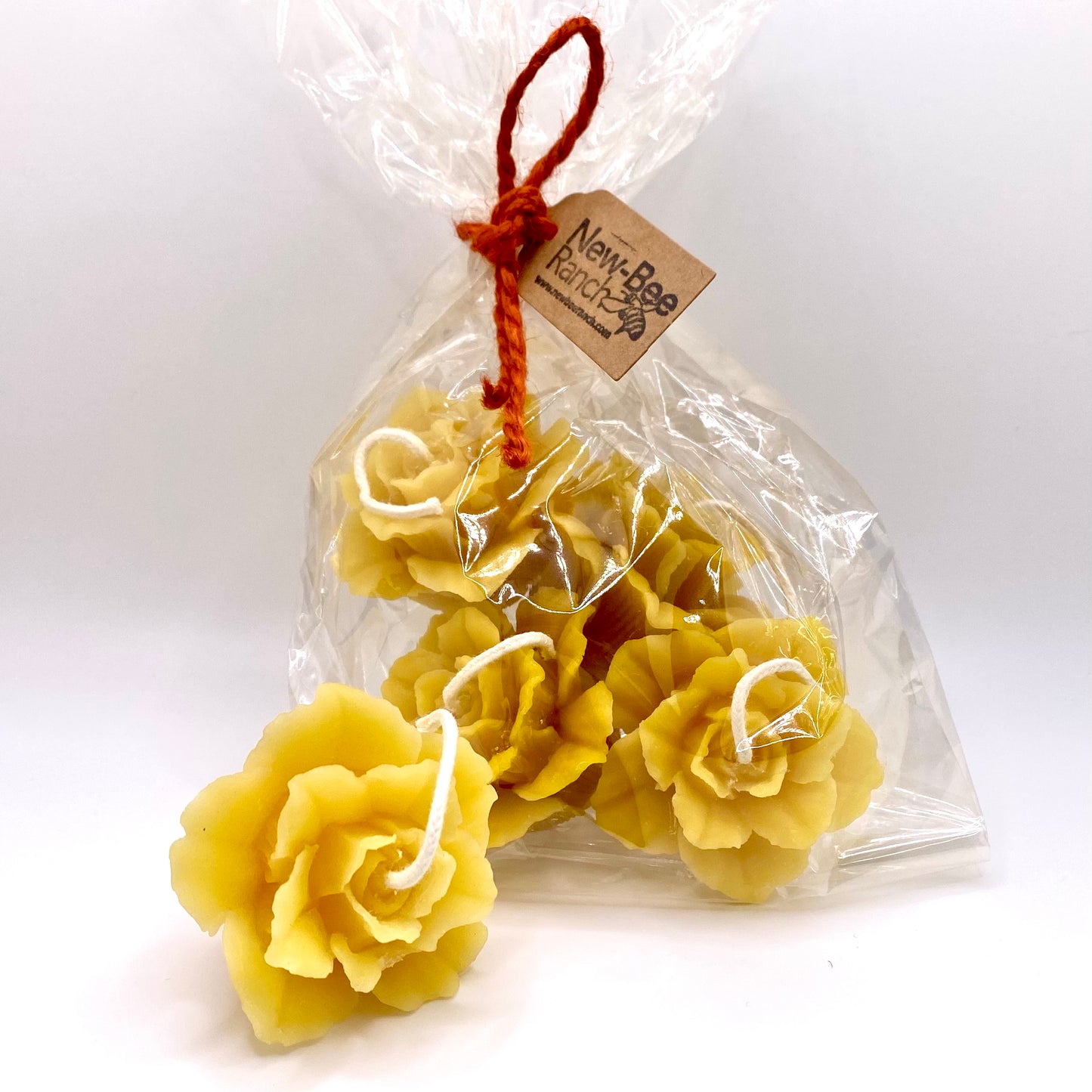 All-Beeswax Rose Cake Toppers